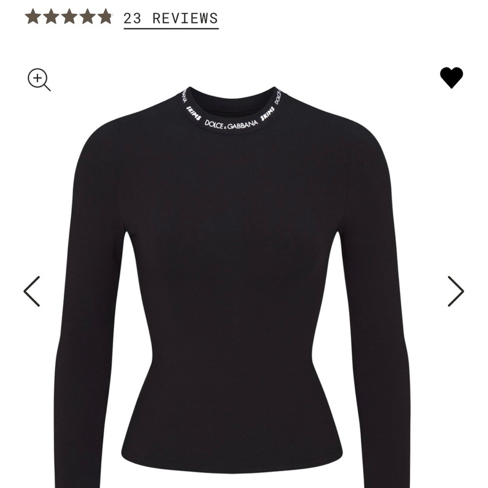 Dolce & Gabbana X SKIMS Black Long Sleeve Tee